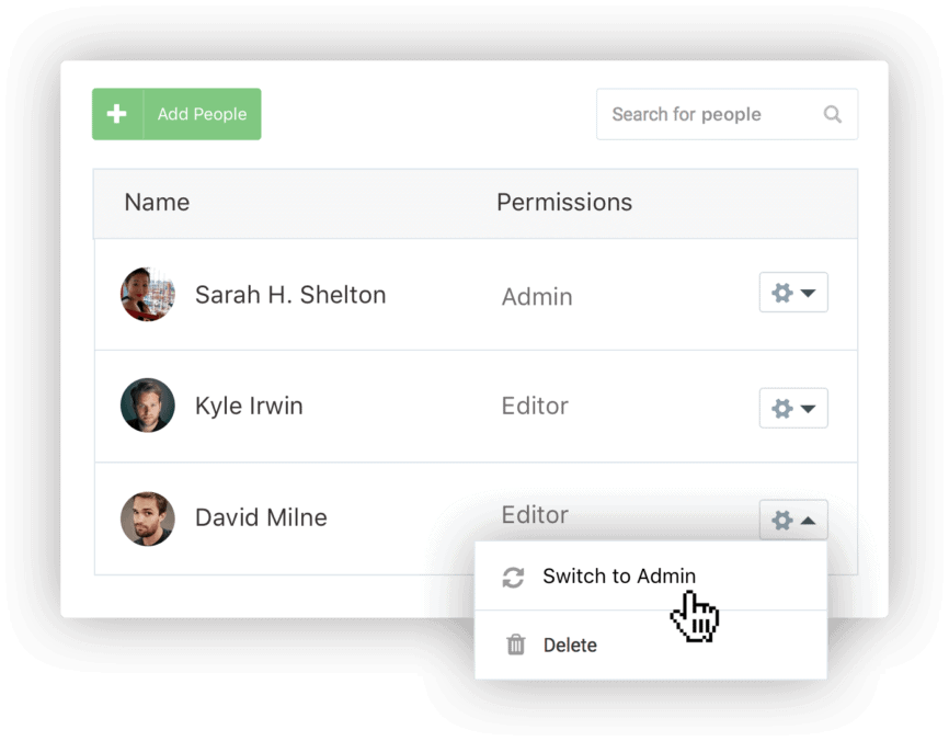 collaboration options for a team working to create an event app