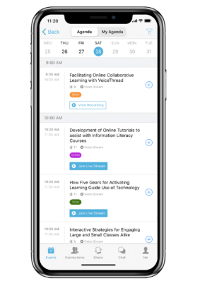 virtual platform feature - agenda