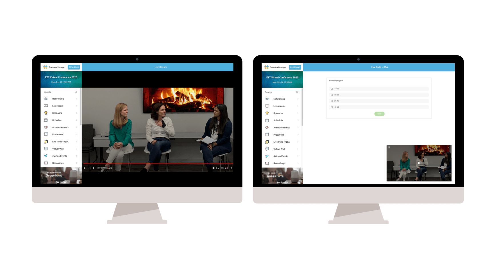 virtual platform feature - picture-in-picture