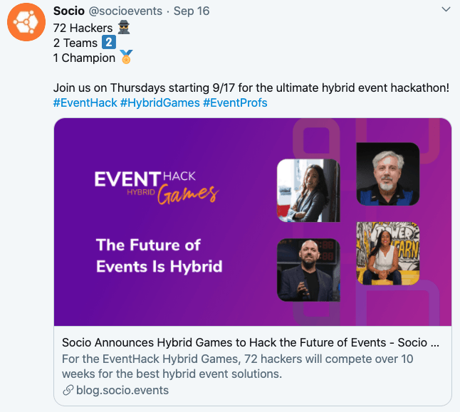 EventHack Hybrid Games promotion
