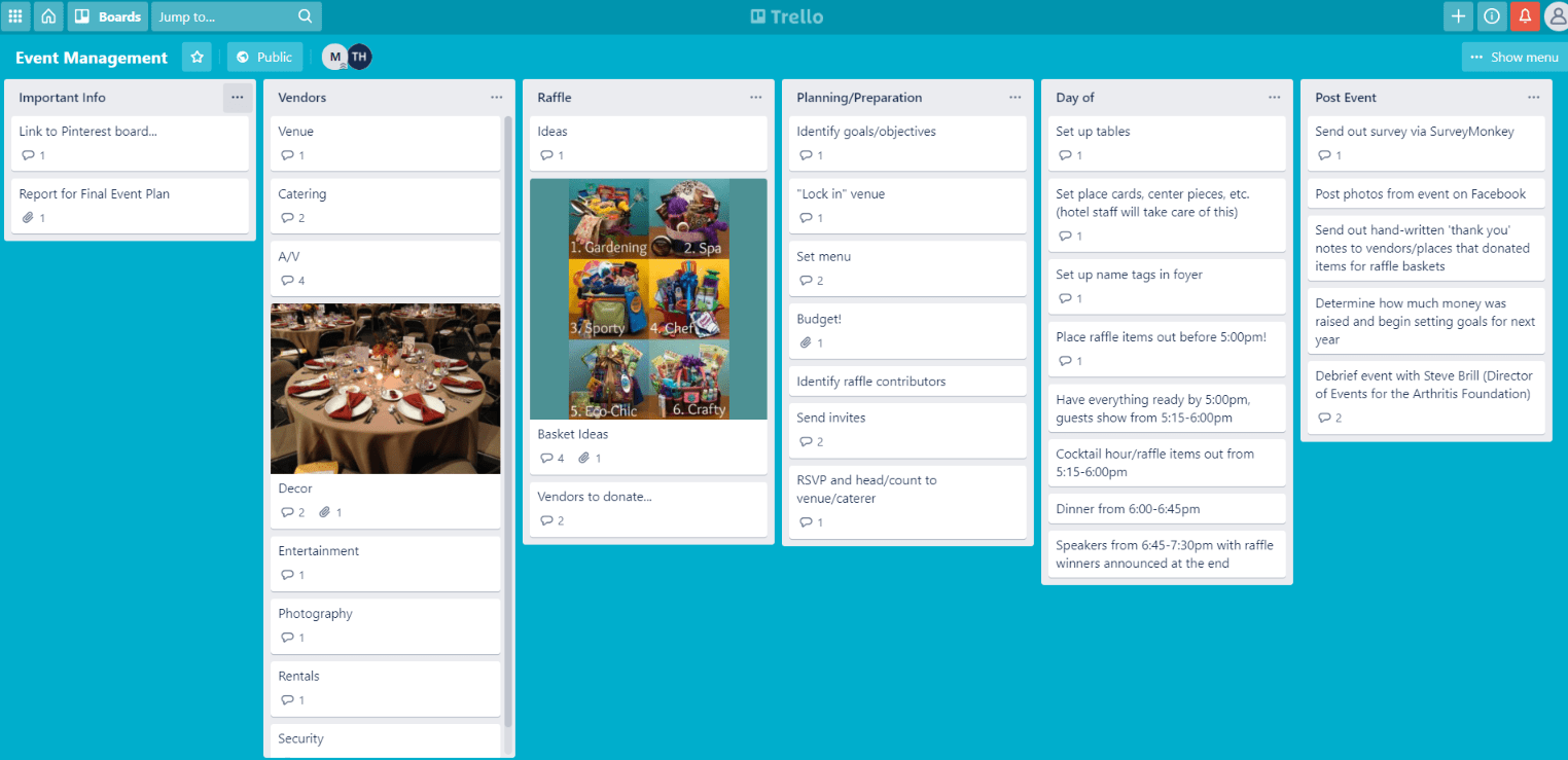 Trello: Event Planning